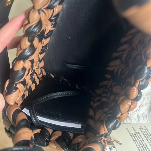 Nanushka Busket leather tote bag black brown NWT - Picture 5 of 5